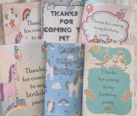 Unicorn party favour, kids birthday activity book