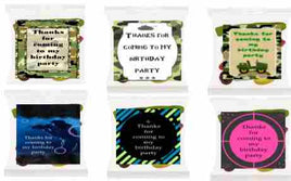 Army themed lolly bags, birthday favours