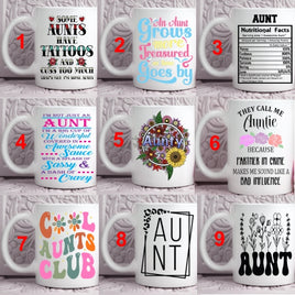 Aunty coffee mug - many designs to choose from