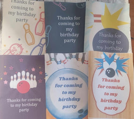 Bowling party favour, kids birthday activity book