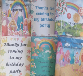 candy land party favour, kids birthday activity book