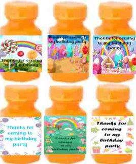 candy land party bubbles unisex personalised birthday favours