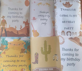 Country western party favour, kids birthday activity book
