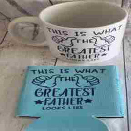 Dad mug & cooler gift pack - many designs to choose from