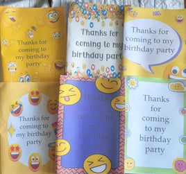 Emoji themed party favour, kids birthday activity book
