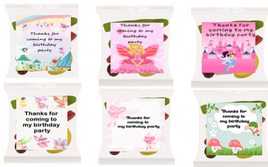Fairy party lolly bags, girls personalised birthday favours