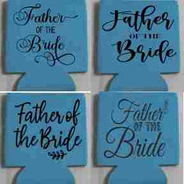 Father of the Groom stubby cooler - multiple colours available
