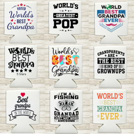grandad stubby cooler- many designs to choose from