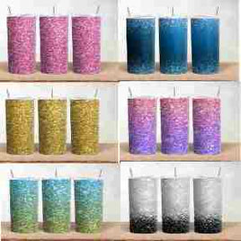 12 oz faux glitter, add your text tumbler