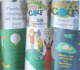 Mini golf themed party favour, kids birthday activity book