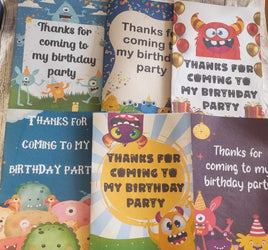 monsters party favour, kids birthday activity book