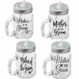 Mother of the groom drinking jar