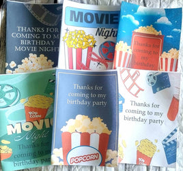 Movie night themed party favour, kids birthday activity book