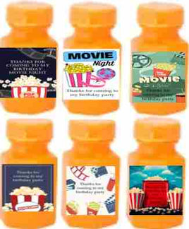 Movie night themed party bubbles unisex personalised birthday favours