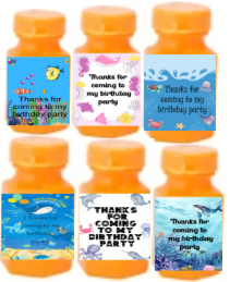 ocean themed party bubbles unisex personalised favours