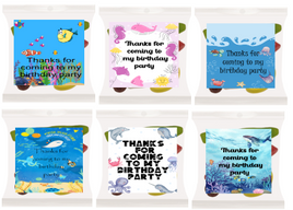 ocean themed lolly bags unisex personalised party favours