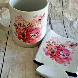 Sister mug & cooler gift pack