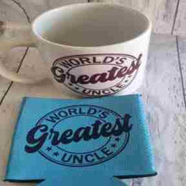 Uncle mug & cooler gift pack - many designs to choose from