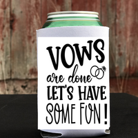 Personalised Wedding stubby cooler favour