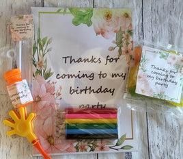 Flower digital download favour pack activity coloring book bubbles lollipop lolly bag labels