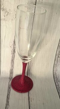 dark pink glitter champagne glass personalised gift wedding birthday mothers day christmas brisbane qld australia