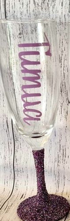 light purple glitter champagne glass personalised gift wedding birthday mothers day christmas brisbane qld australia