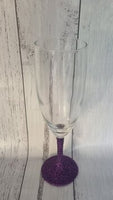 purple glitter champagne glass personalised gift wedding birthday mothers day christmas brisbane qld australia