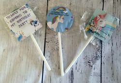 unicorn party lollipops favour kids birthday custom personalised party supplies brisbane qld australia