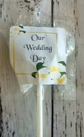 frangipani wedding lollipops personalised favours brisbane qld australia
