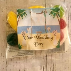 beach scene wedding lolly bags custom personalised favours brisbane qld australia