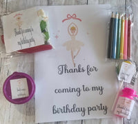 Ballerina themed lollipops, girls birthday favours