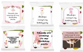 Ballerina themed lolly bags, girls birthday favours
