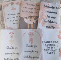 Ballerina party favour, kids birthday activity book