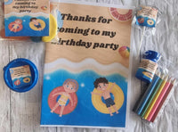 Beach party favour, kids birthday activity book
