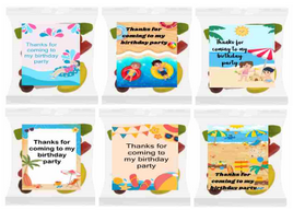 beach party lolly bags unisex personalised birthday favours