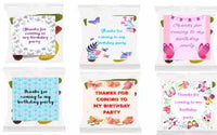 Butterfly party lolly bags, girls personalised birthday favours