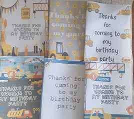 construction party favour, kids birthday activity book