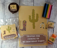 country western party lolly bags unisex personalised birthday  favours