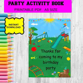 Picnic themed digital download activity coloring book