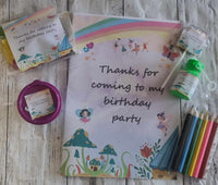 Fairy party favours, girls birthday activity packs