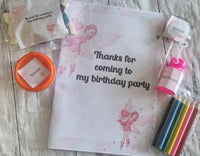 Fairy party favours, girls birthday activity packs