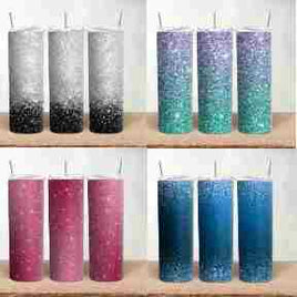 faux glitter, add your text tumbler
