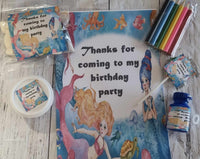 mermaid party bubbles, girls personalised favours