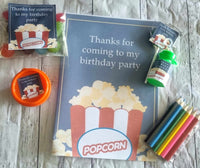 Movie night themed party bubbles unisex personalised birthday favours
