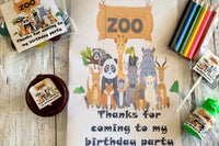 Zoo themed play dough unisex personalised birthday party favours