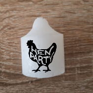 Hens night candle, party favours