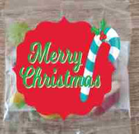 Christmas mini lolly bags, personalised favours