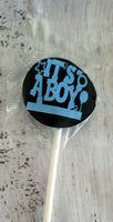baby shower lollipops, Personalised party favours