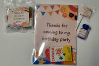 Beach party favour, kids birthday activity book