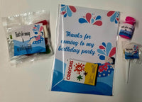 Beach digital download favour pack activity coloring book bubbles lollipops lolly bag